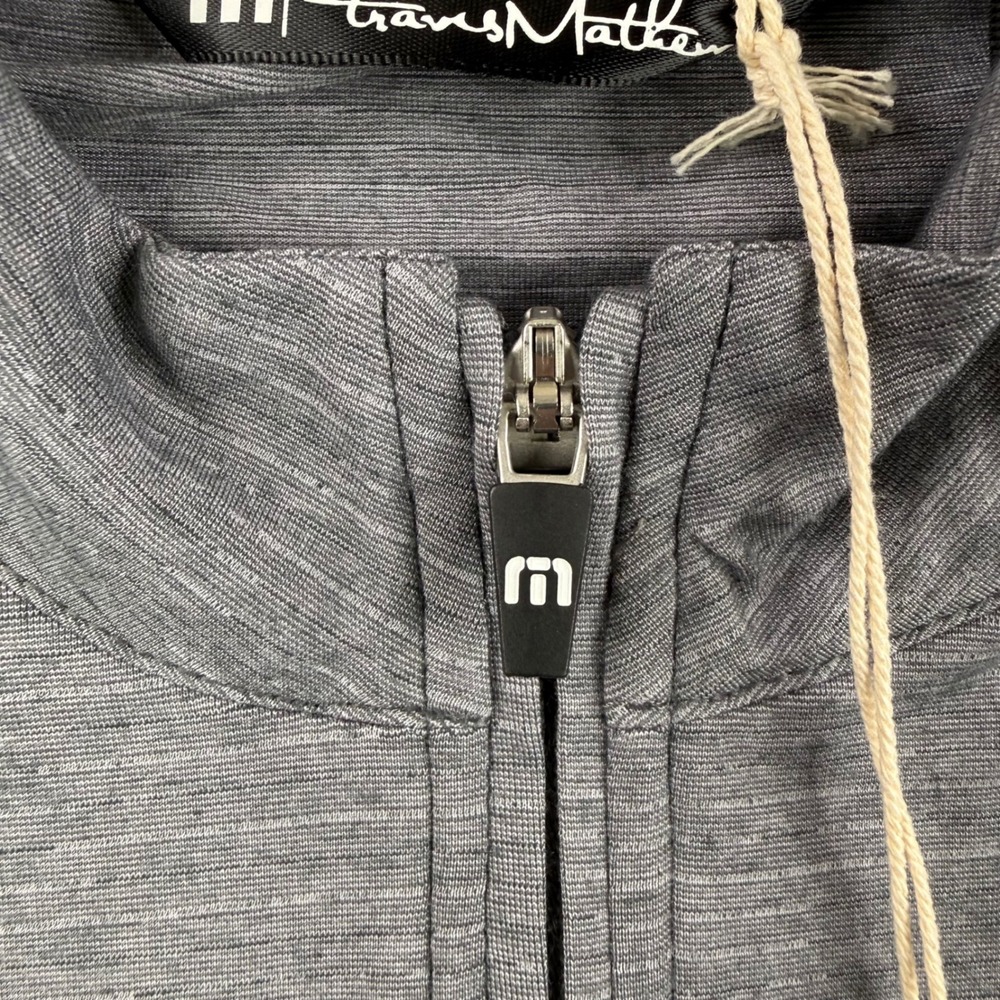 Travis Mathew Shirt Mens Large Gray Performance 1/4 Zip Golf Stretch Pullover - Picture 3 of 13